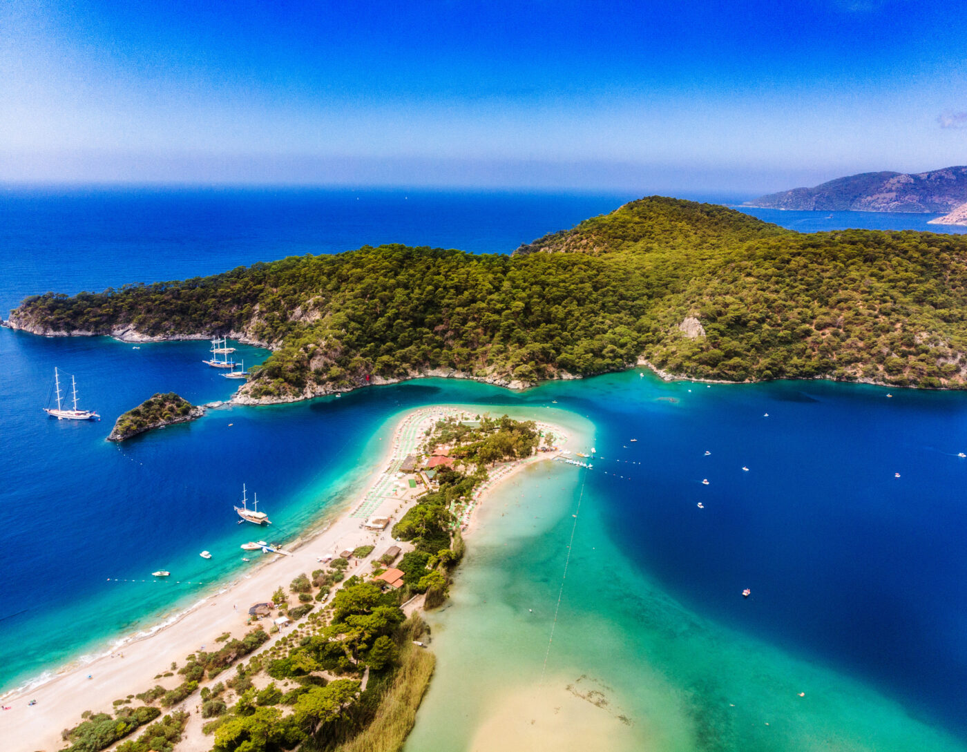View of the Blue Lagoon, Oludeniz, Mugla, Turkey