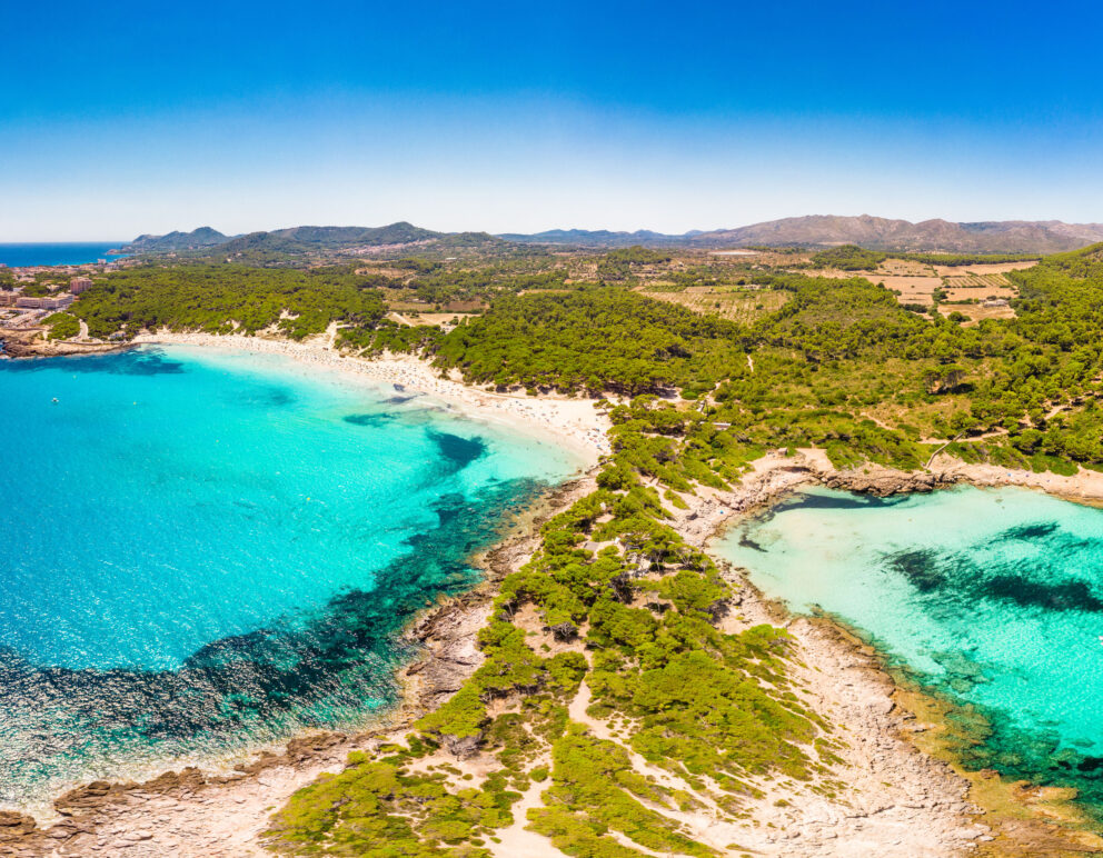 Cala Agulla with amazing sand beach Spain, Balearic Islands, Mallorca, Cala Rajada