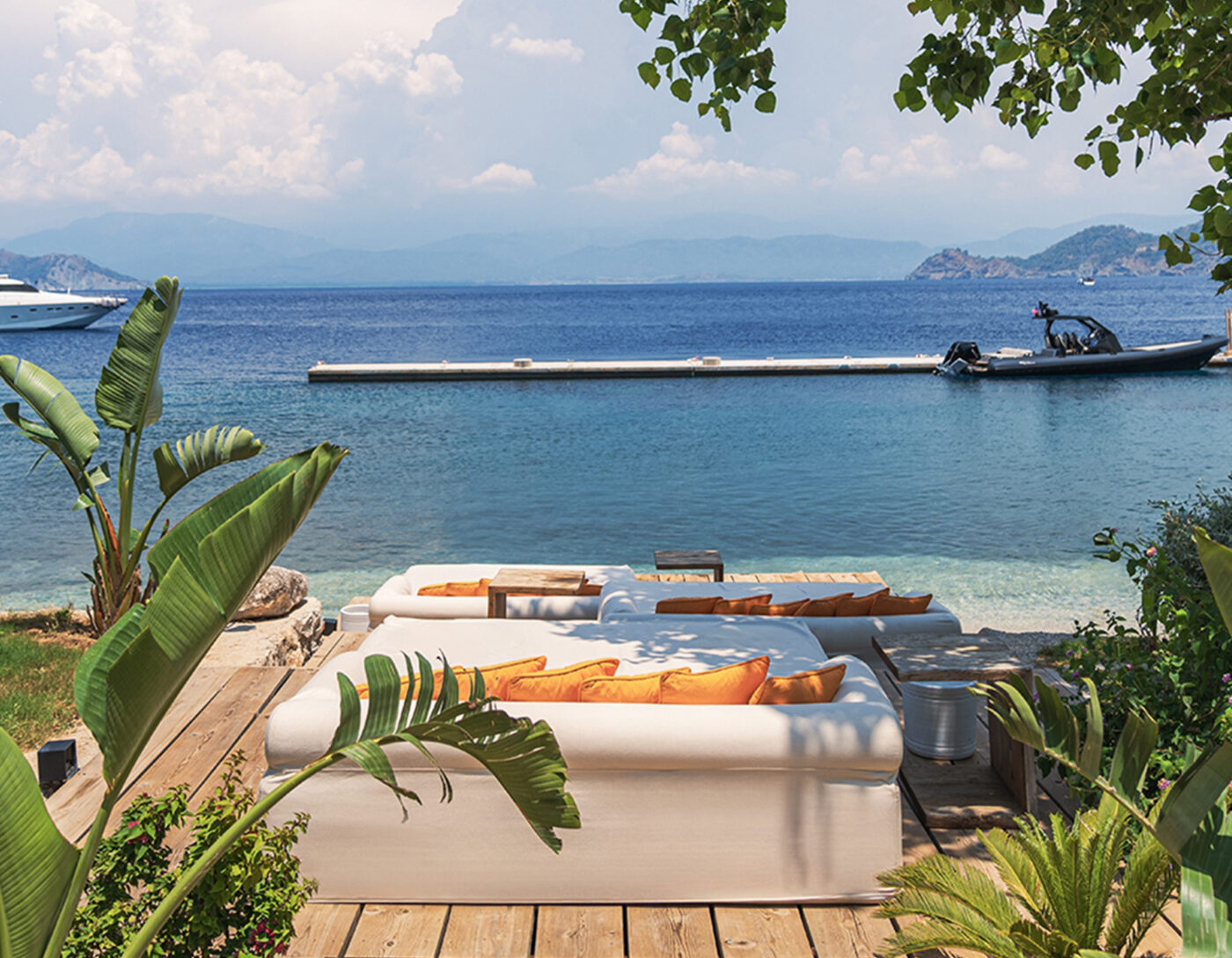 Yazz Collective, view from the massage room overlooking the sea