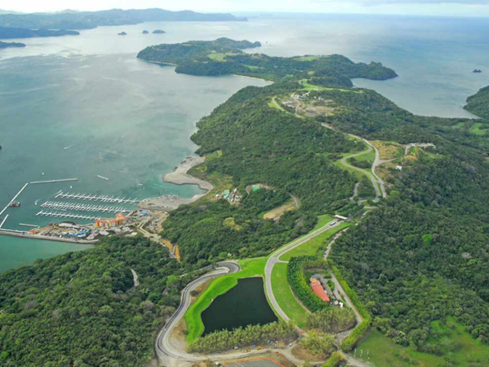 Marina Papagayo in Costa Rica, aereal view