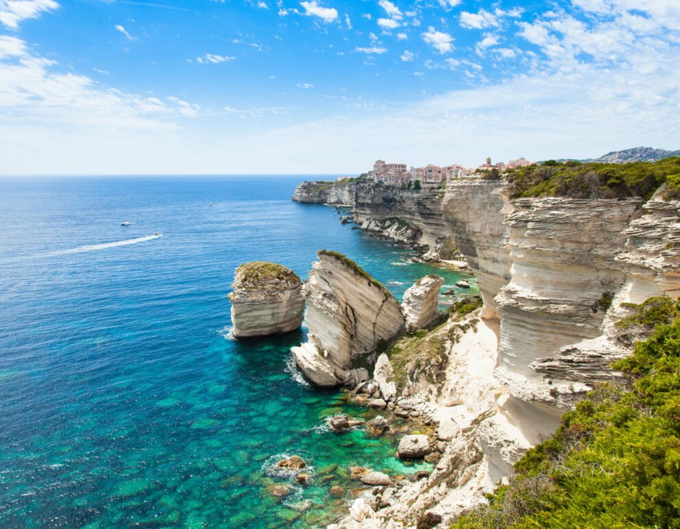 cliffs overlooking the sea in Corsica