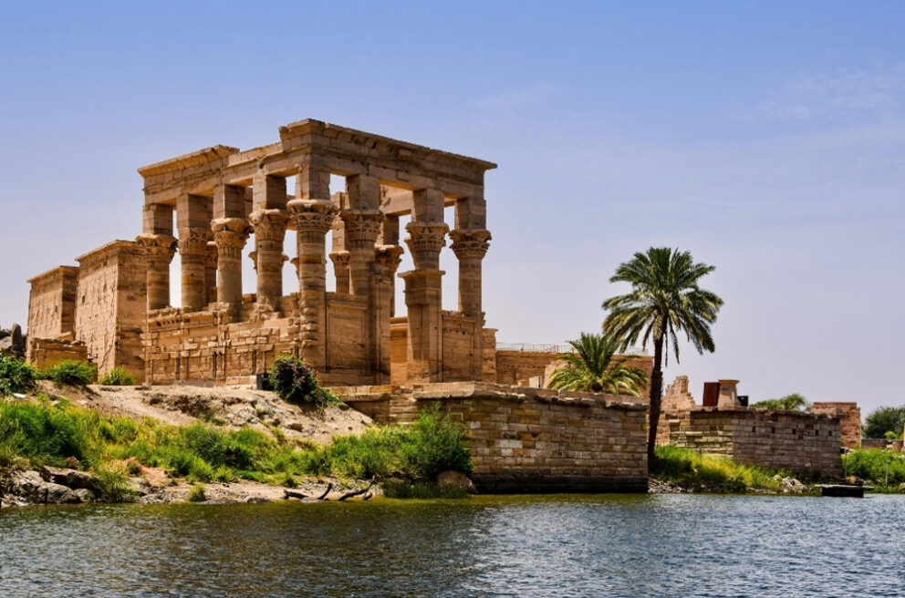 Views of Temple of Philae from the Nile river